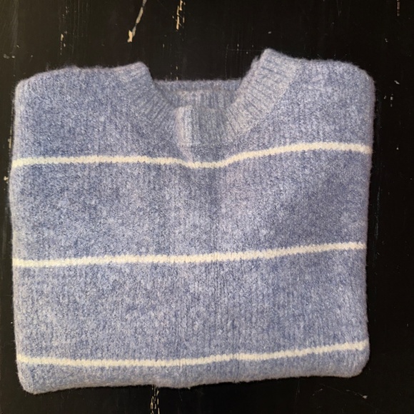 Womens Vernacular Oatmeal Striped Sweater - Picture 7 of 7